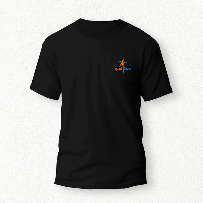 Classic ISRO T-shirt ISRO Official Merchandise Unisex black