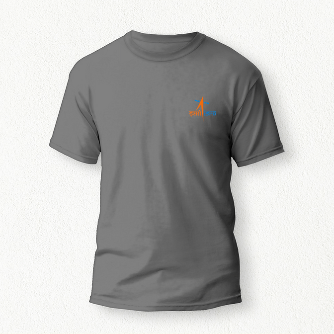 Classic ISRO T-shirt ISRO Official Merchandise Unisex grey