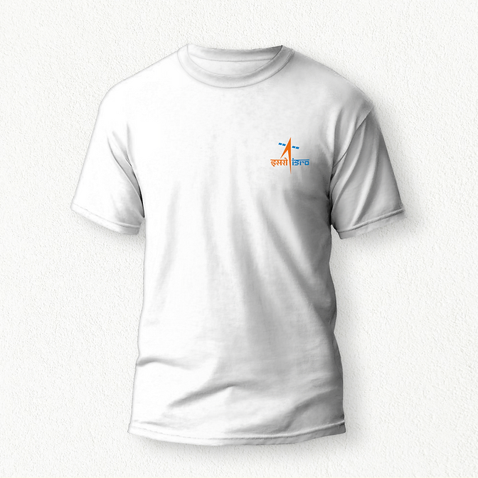 Classic ISRO T-shirt ISRO Official Merchandise Unisex white