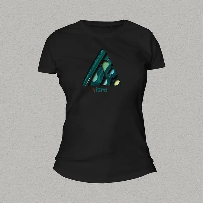 ISRO Cosmos T-shirt ISRO Official Merchandise women black