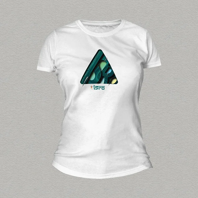 ISRO Cosmos T-shirt ISRO Official Merchandise women white