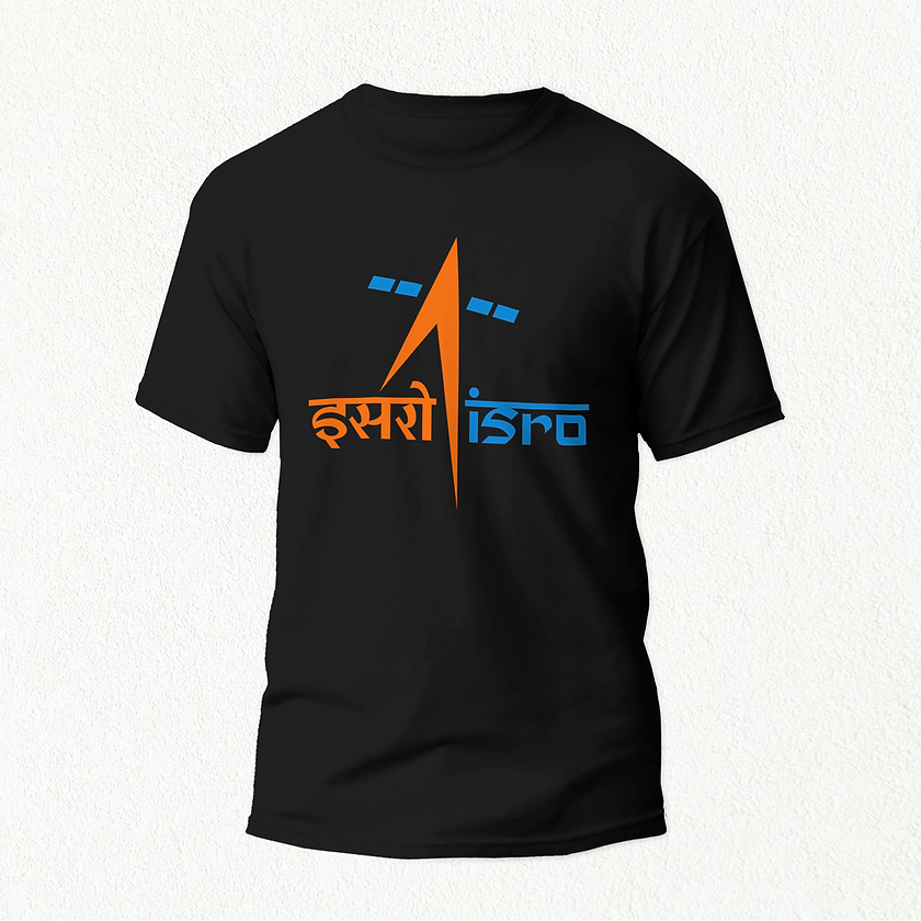 ISRO Official T-shirt Unisex black