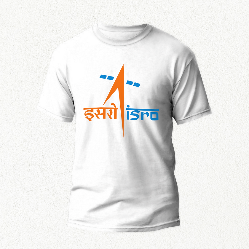 ISRO Official T-shirt Unisex white