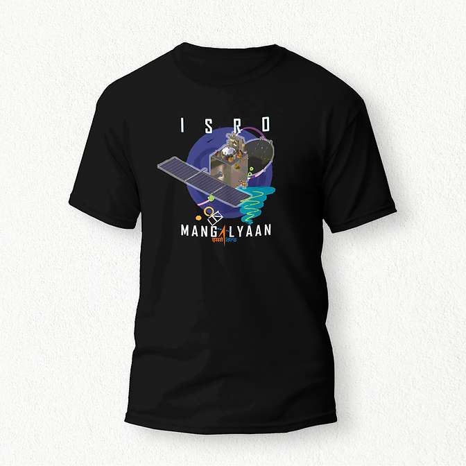 Mangalyaan T-shirt ISRO Official Merchandise unisex black