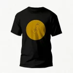 Abstract Mind (Mustard) T-Shirt black