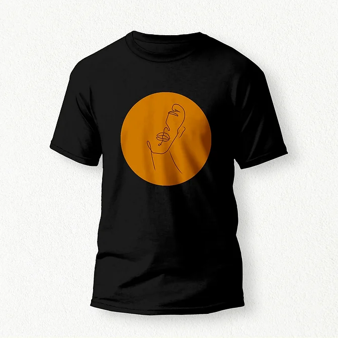 Abstract Mind (Saffron) T-Shirt black