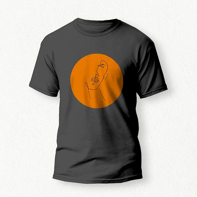 Abstract Mind (Saffron) T-Shirt grey