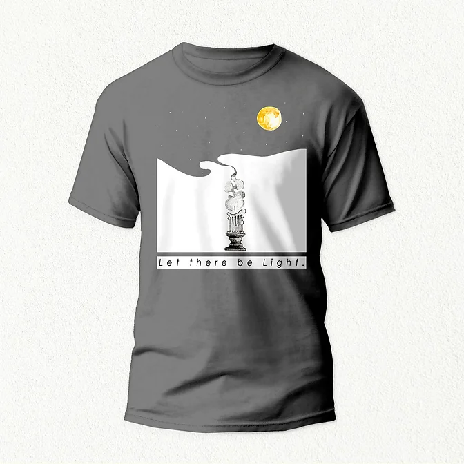 Candle Light Unisex T-Shirt grey