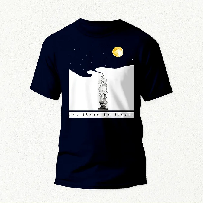 Candle Light Unisex T-Shirt navy