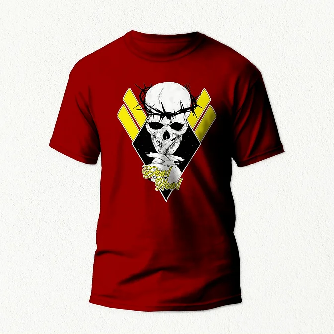 Dead Head Skull T-Shirt maroon