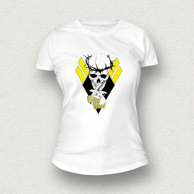 Dead Head Skull Women T-Shirt white - Copy