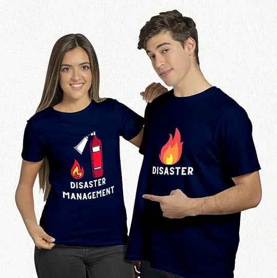 Disaster & Disaster Management Couple Combo navy 01
