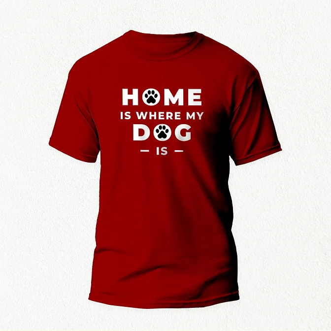 Dog Lover T-Shirt maroon