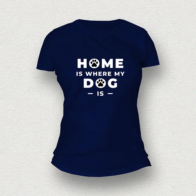 Dog Lover Women T-Shirt navy
