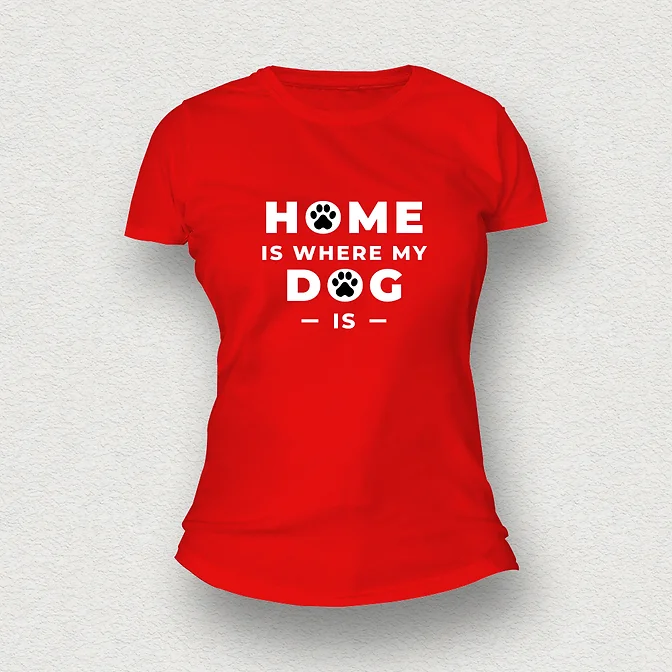 Dog Lover Women T-Shirt red