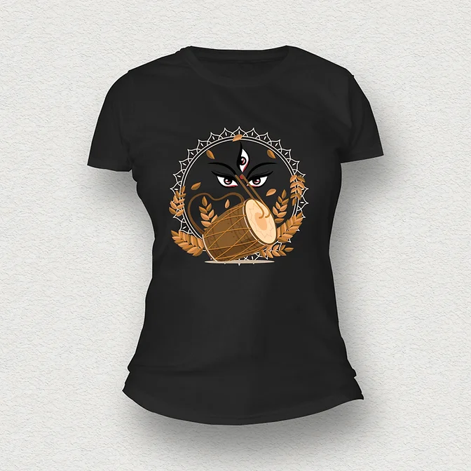 Durga Puja T-shirt black