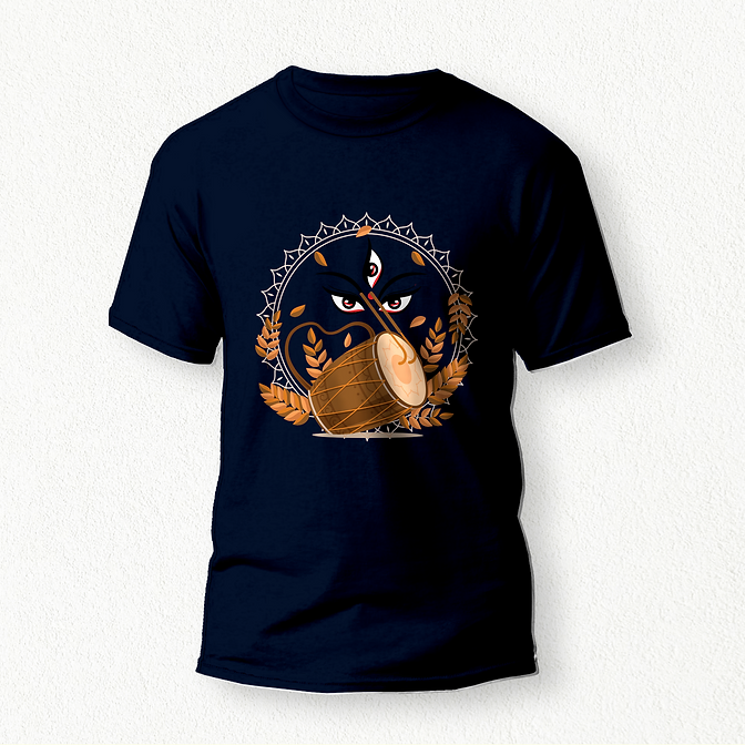 Durga Puja unisex T-shirt navy