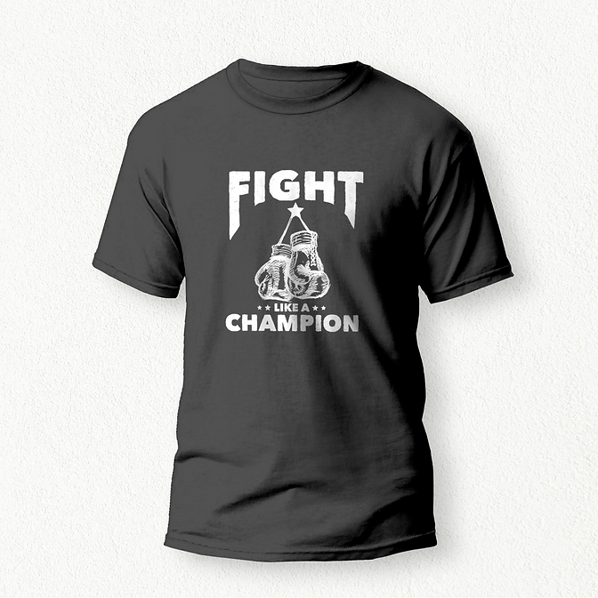 Fight Like a Champion T-Shirt grey