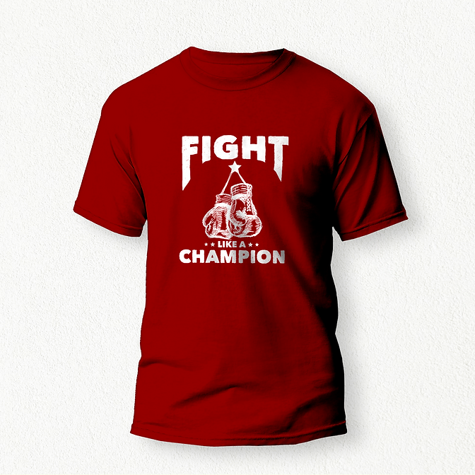 Fight Like a Champion T-Shirt maroon