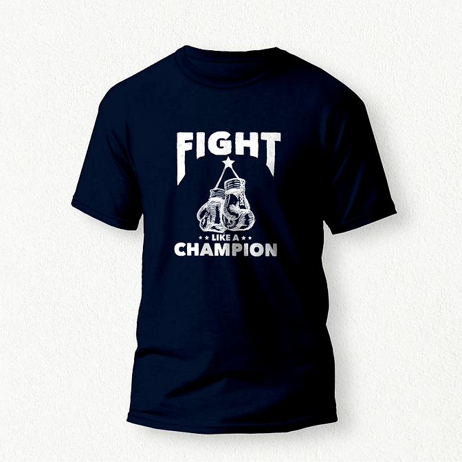 Fight Like a Champion T-Shirt navy