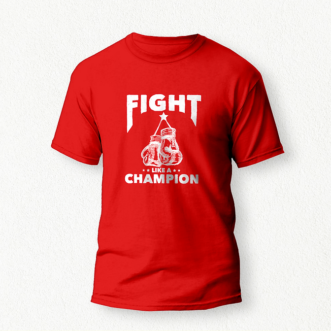 Fight Like a Champion T-Shirt red