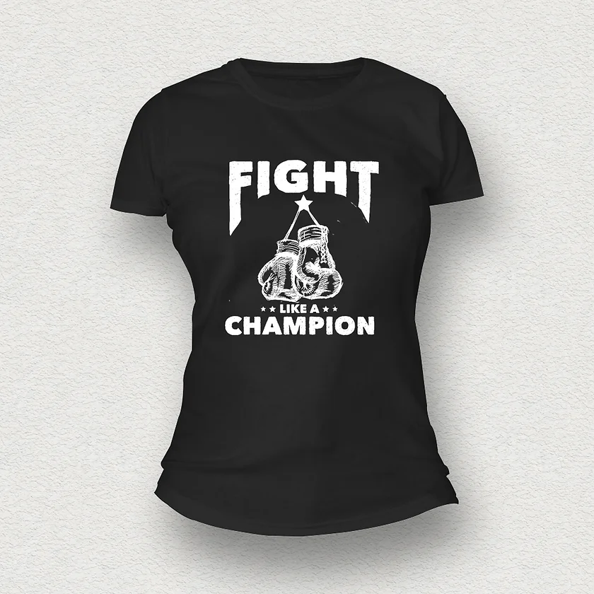 Fight Like a Champion Women T-Shirt black