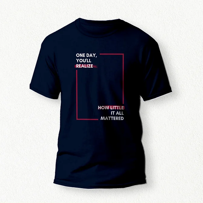 Little it all mattered T-Shirt navy