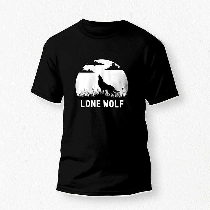 Lone Wolf (Silhouette) T-Shirt black