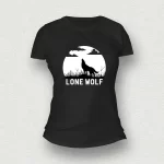 Lone Wolf (Silhouette) Women T-Shirt black