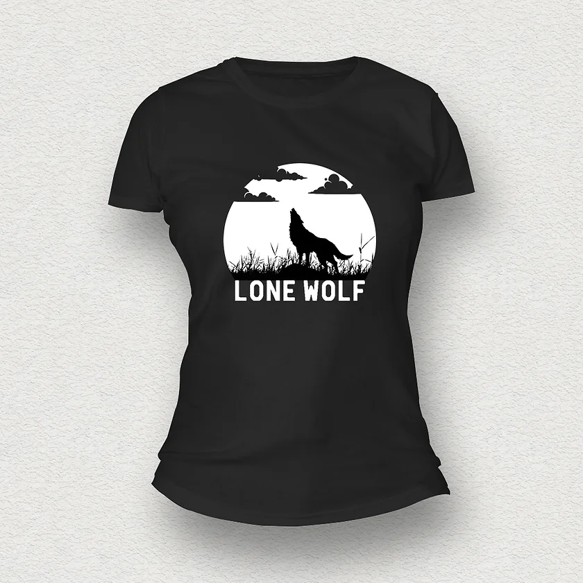 Lone Wolf (Silhouette) Women T-Shirt black
