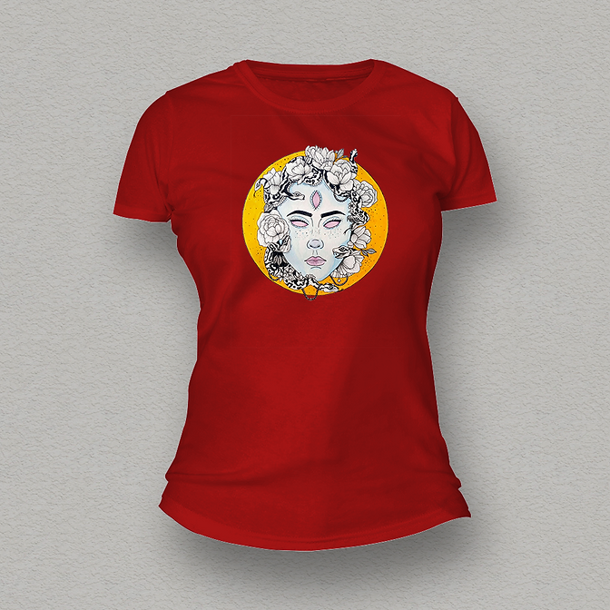 Medusa Women T-shirt maroon