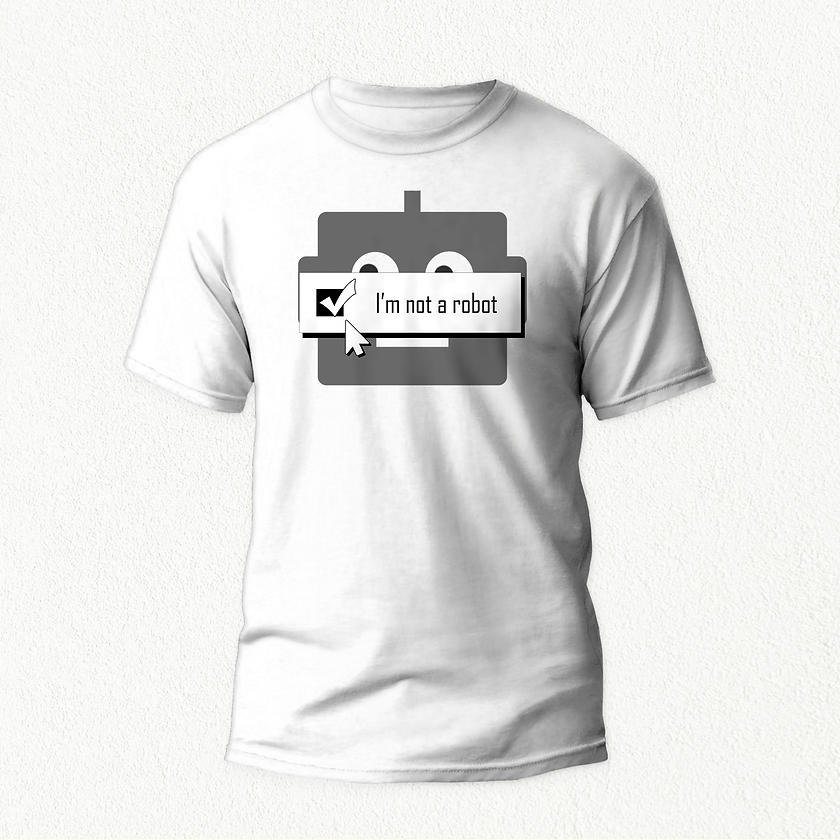 Not a Robot Unisex T-shirt white