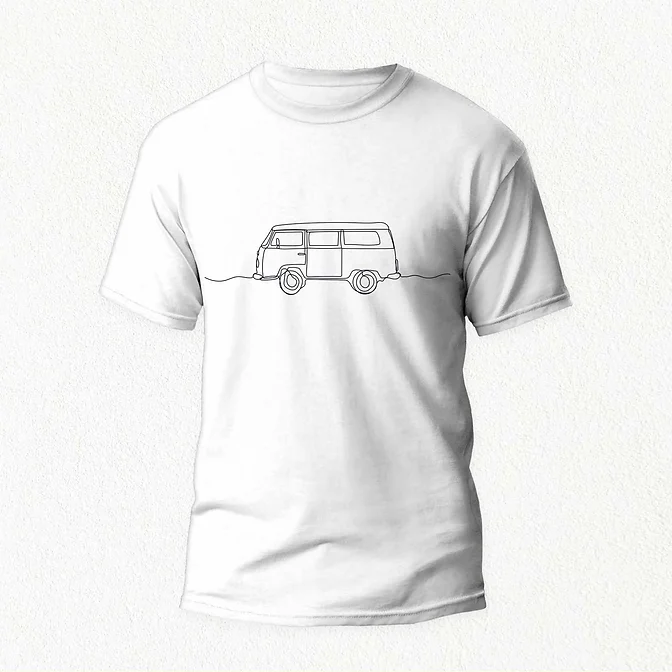 Retro Style Van T-Shirt white
