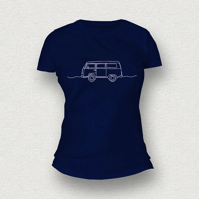 Retro Van Women T-Shirt navy