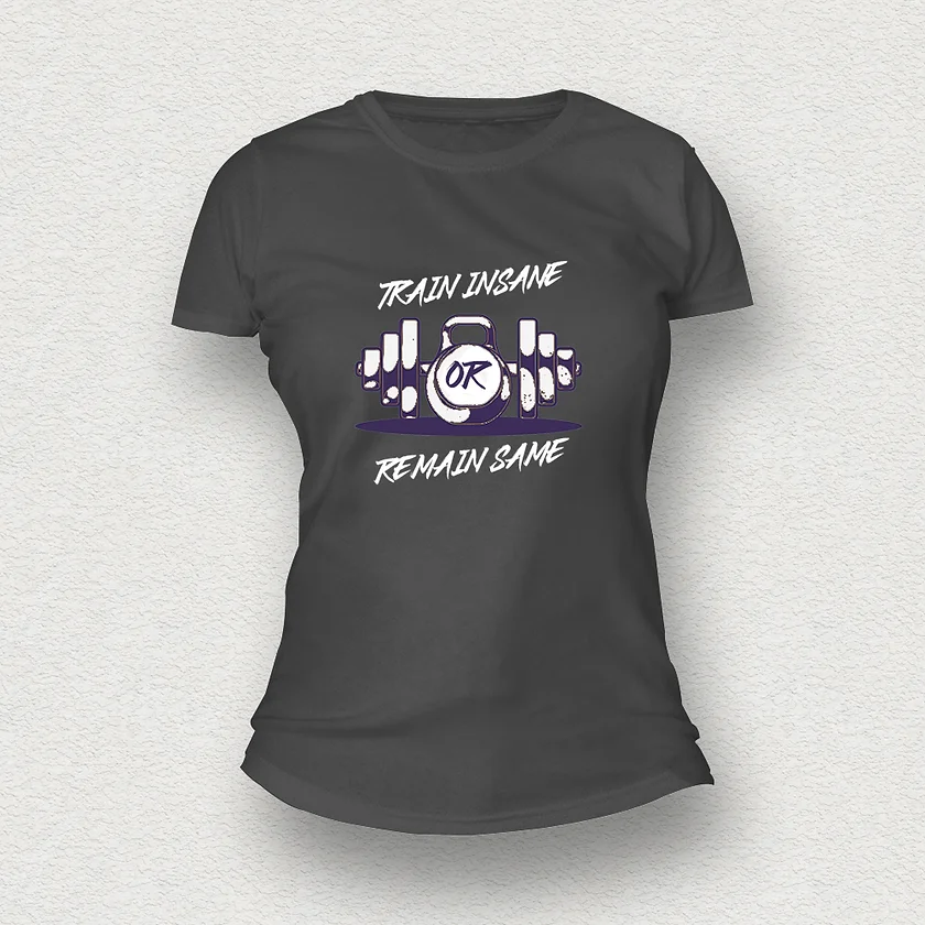Train Insane Women T-Shirt grey