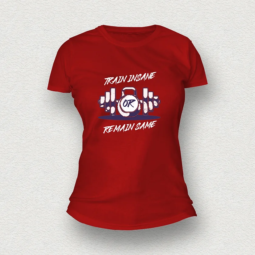 Train Insane Women T-Shirt maroon