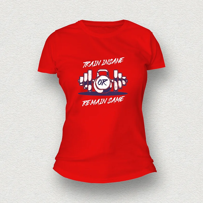 Train Insane Women T-Shirt red