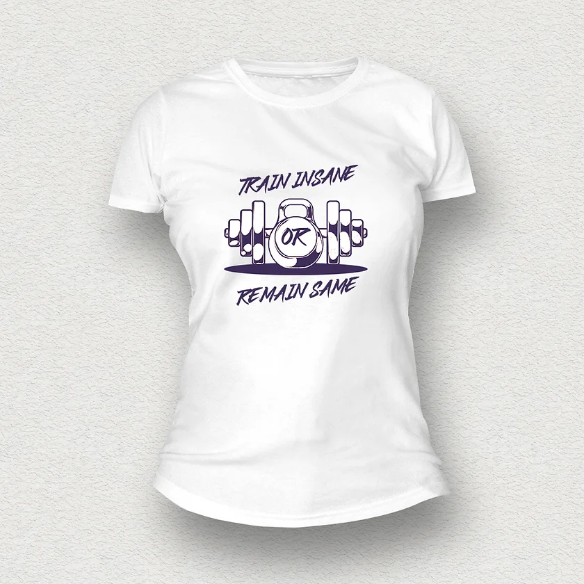 Train Insane Women T-Shirt white