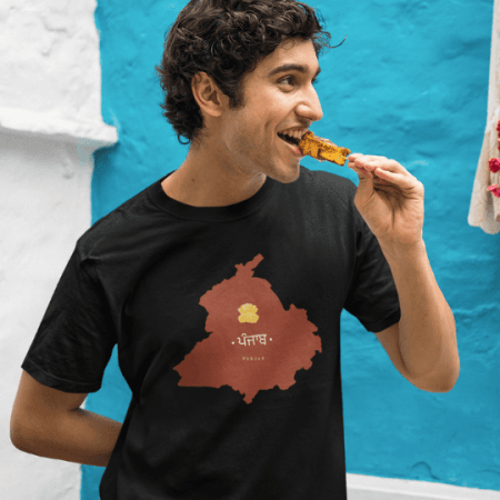 Punjab Map | T-shirt | Unisex | Bhangra Premier League Official Merchandise