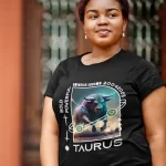 Taurus Zodiac Sign Black Tshirt