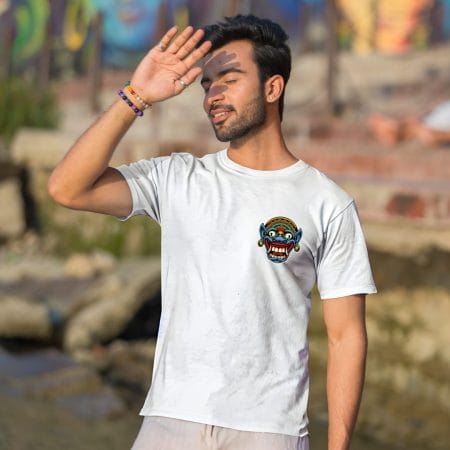 Masked | Hemp T-shirt | White | Unisex