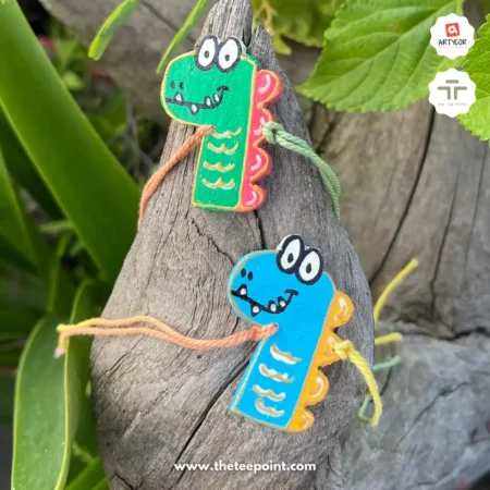 Dinosaur Rakhi | Combo of 2 | Wooden | Hand Painted |