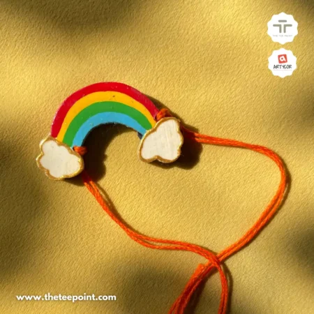 Rainbow Rakhi | Wooden | Magnet | Hand Painted |